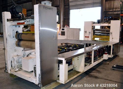 Used Welex 41’’ Wide Sheet Extrusion Line Consisting Of: (1) Welex 3-1/2’’ single screw extruder, approximate 30 to 1 L/R ratio. Electrically heated, water cooled with closed loop system with tank, p...