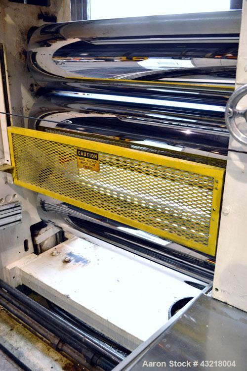 Used Welex 41’’ Wide Sheet Extrusion Line Consisting Of: (1) Welex 3-1/2’’ single screw extruder, approximate 30 to 1 L/R ratio. Electrically heated, water cooled with closed loop system with tank, p...