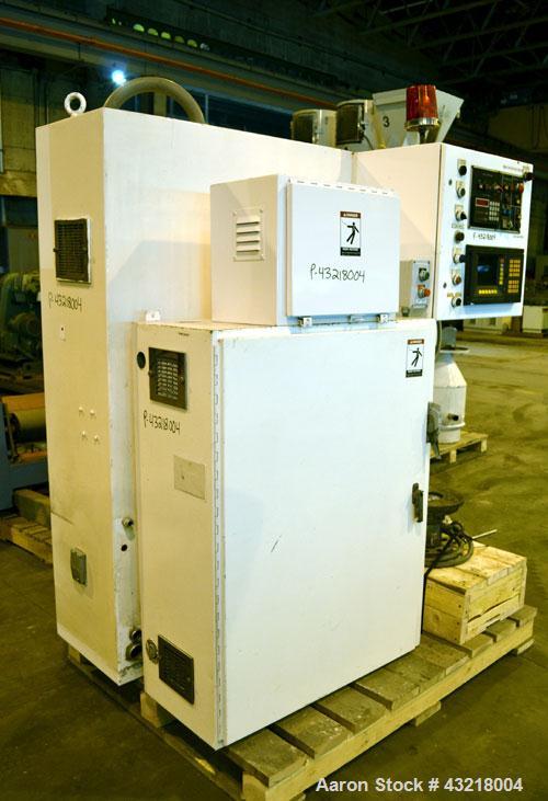 Used Welex 41’’ Wide Sheet Extrusion Line Consisting Of: (1) Welex 3-1/2’’ single screw extruder, approximate 30 to 1 L/R ratio. Electrically heated, water cooled with closed loop system with tank, p...