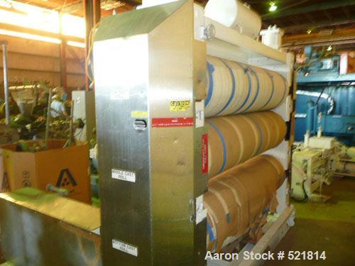 USED: 77" wide Welex sheet extrusion downstream consisting of the following: 18" O.D. x 77" wide 3 roll sheet extrusion stack consisting of (3) polished chrome rolls with (3) spare chrome rolls inclu...
