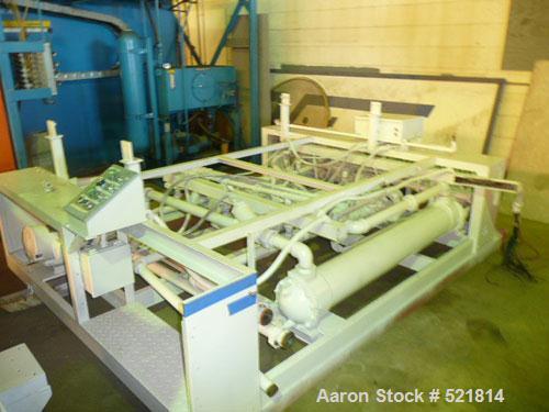 USED: 77" wide Welex sheet extrusion downstream consisting of the following: 18" O.D. x 77" wide 3 roll sheet extrusion stack consisting of (3) polished chrome rolls with (3) spare chrome rolls inclu...