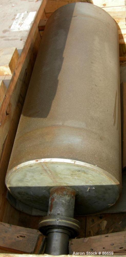 Used Welex Sheet Extrusion Downstream Stack. 3 rolls measure 18" diameter x 41" face width. Two chrome, one ceramic. Rolls are chain driven by a 5 HP DC drive. Pneumatically operated roll closure. Un...