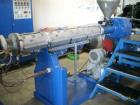 Used Complete Extrusion Line for Flat Sheet PP and PS. Film width up to 850 mm. Film thickness from 0.2 up to 1.5 mm. Consisting of: Kuhne screw diameter 70 mm x 33 D. 4 heating zones, cooling with f...