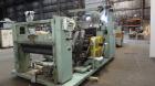 Used 3 Roll Chill Roll Stand, Cincinnati Milacron Model Roll Stack Stand, Serial #X70A0100081. 3-Roll vertical chrome polishing roll stack, 18