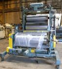 Used Crown Sheet Take Off System Consisting Of: (1) Crown 3 roll vertical down sheet stack. (2) 32'' Diameter x 60'' wide chrome plated cored rolls, (1) 18'' diameter x 60'' wide chrome plated cored ...