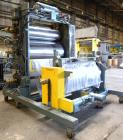Used Crown Sheet Take Off System Consisting Of: (1) Crown 3 roll vertical down sheet stack. (2) 32'' Diameter x 60'' wide chrome plated cored rolls, (1) 18'' diameter x 60'' wide chrome plated cored ...