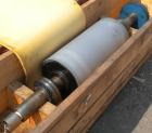 Used Davis Standard 3-Roll Stack. (3) 12’’ Diameter x 24’’ wide chrome matte cored rolls, driven by a 3 hp, 500 volt, 1750/2300 DC motor thru a reducer. Includes approximate 24’’ wide x 150’’ long co...