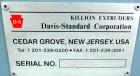 Used Davis Standard Killion 2” Wide Sheet Line Consisting Of: (1) Davis Standard Killion 1” single screw extruder, approximately 24 to 1 L/D ratio. Electrically heated, air-cooled 4 zone non-vented b...