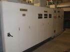 Used Egan 5 Layer Sheet Extrusion Line for the production of PS/PP barrier films with a maximum output 1000-1300 lbs/h (600 kg/h). Line completely rebuilt in 2000 consisting of: (1) Egan extruder scr...