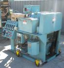  Killion 2-1/2'' single screw extruder, model KN250, approximately 10 to 1 L/D ratio. Electrically heated, air cooled 3 zone non-vented barrel. Water cooled feed throat with a roll type feeder. Appro...