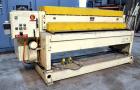 Used PTI Model J842440 Chrome Roll Sheet Take-Off. J-Stack design. 84” Wide, (3) chrome rolls, lower roll 24” diameter, center and top roll are 40” diameter. Each roll driven by a 3hp, 3/60/230/460 v...