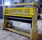Used PTI Model J842440 Chrome Roll Sheet Take-Off. J-Stack design. 84” Wide, (3) chrome rolls, lower roll 24” diameter, center and top roll are 40” diameter. Each roll driven by a 3hp, 3/60/230/460 v...