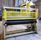 Used PTI Model J842440 Chrome Roll Sheet Take-Off. J-Stack design. 84” Wide, (3) chrome rolls, lower roll 24” diameter, center and top roll are 40” diameter. Each roll driven by a 3hp, 3/60/230/460 v...