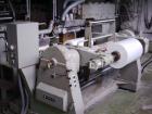 Used Sumitomo Heavy Industries EC 075-T Tandem Extrusion Coating Line, laminator for producing laminated foil for tubes for cosmetic production. Capable of producing ABL foil from 5 layer film with a...