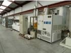 Used-PET Sheet Line for Packaging Film.  Maximum capacity 836 lbs/hour (380 kg/hr), used for foil thickness 0.0118