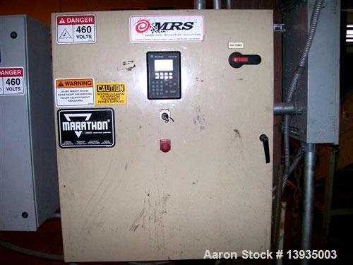 Unused-Marathon Shredder, Model SS-52-100, Single Shaft Shredder. 51” x 58” throat size opening, hydraulic feed, 100 horsepower, Allen Bradley controls, includes conveyor. Mfg 2003.
