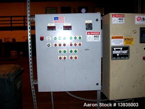 Unused-Marathon Shredder, Model SS-52-100, Single Shaft Shredder. 51” x 58” throat size opening, hydraulic feed, 100 horsepower, Allen Bradley controls, includes conveyor. Mfg 2003.