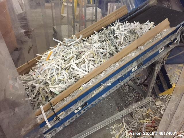 Used- Allegheny Paper Shredder, Model 16-150C. 7 1/2 hp, capacity 140-150. Input speed 49'/15 meters per min. 16" wide feed ...