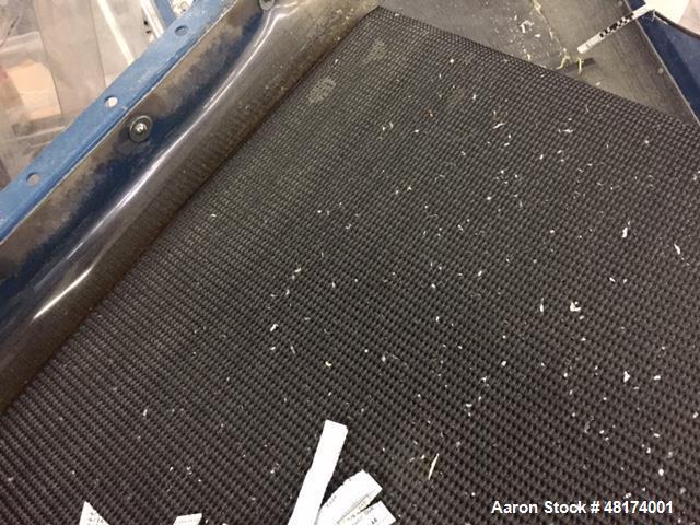Used Allegheny Paper Shredder, Model 16-150C. 7 1/2 hp, capacity 140-150. Input speed 49'/15 meters per min. 16" wide feed opening, 16" wide cutting assembly. 1/2" clearance cutting assembly. Cutters...