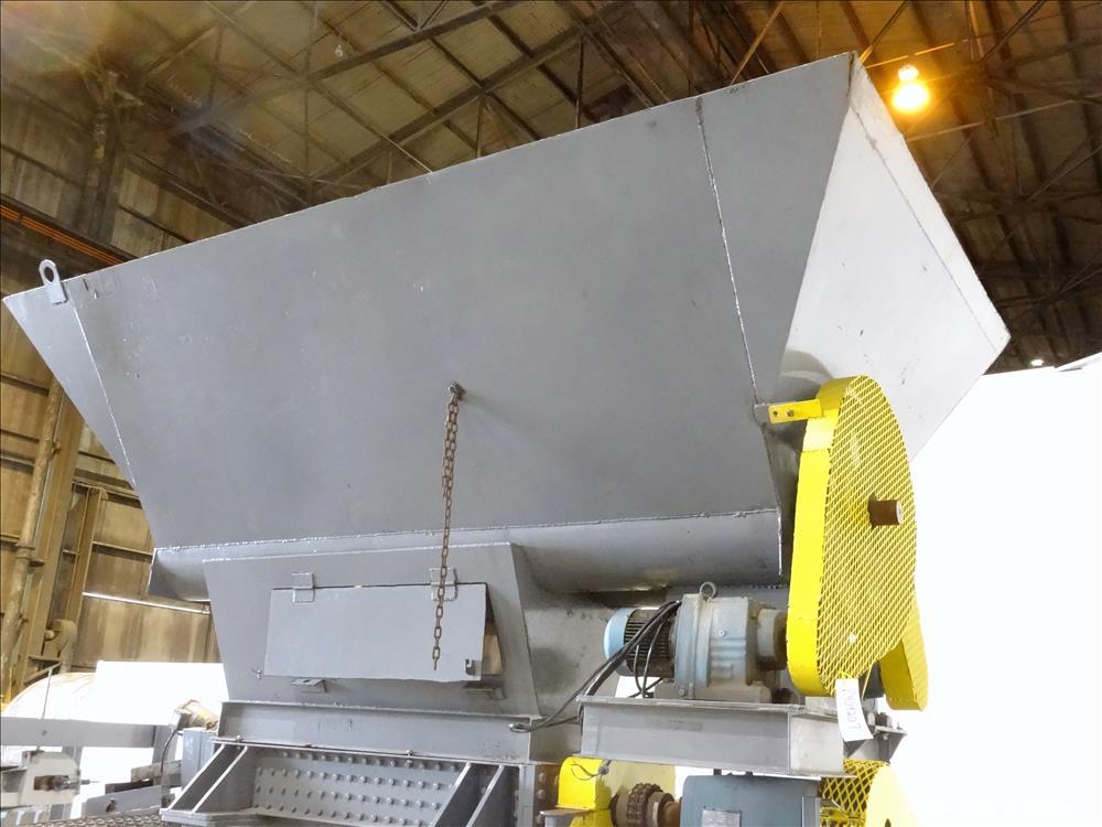 Used Dual Rotor Shredder, Carbon Steel. Approximate chamber 60" x 18".