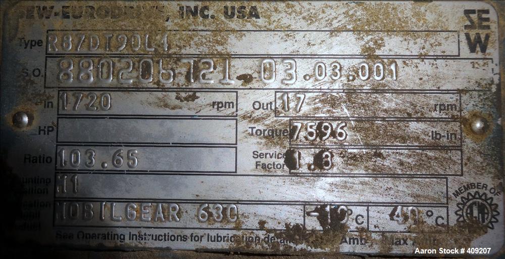 Used Dual Rotor Shredder, Carbon Steel. Approximate chamber 60" x 18".