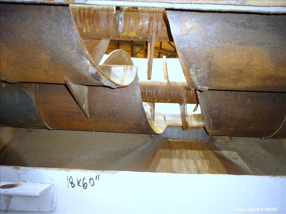 Used Dual Rotor Shredder, Carbon Steel. Approximate chamber 60" x 18".