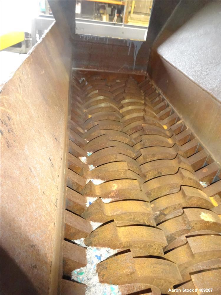 Used Dual Rotor Shredder, Carbon Steel. Approximate chamber 60" x 18".