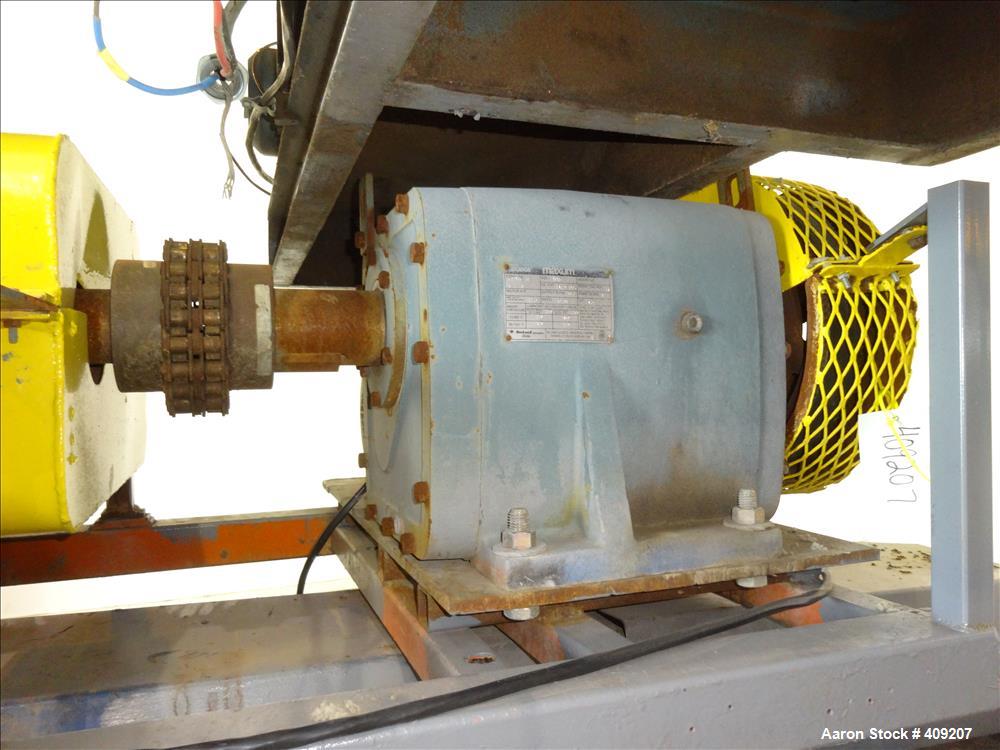 Used Dual Rotor Shredder, Carbon Steel. Approximate chamber 60" x 18".
