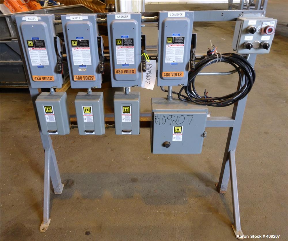 Used Dual Rotor Shredder, Carbon Steel. Approximate chamber 60" x 18".