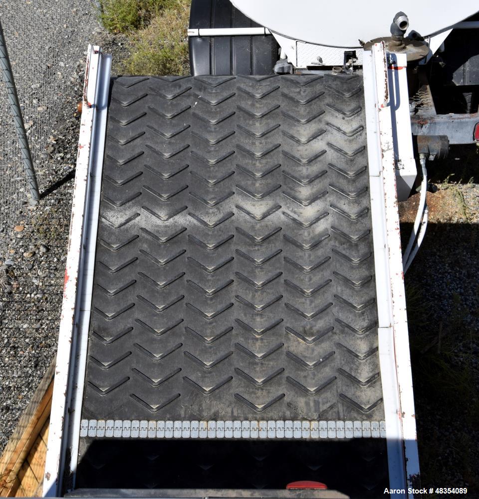 Used Diesel driven shredder trailer. With a 53" wide rotor, 54" wide infeed conveyor, 36" wide discharge conveyor, John Deere 6.8 liter PowerTech diesel engine. Mounted on a dual axel trailer.