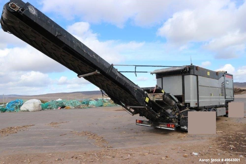 Used OBM Barracuda Single Shaft, Slow Speed Shredder. 40.4" diameter x 117" straight side (1050 mm diameter x 3000 mm st.) Side shredder rotor. 30 changeable teeth on rotor. 2 screen baskets. Rotor s...
