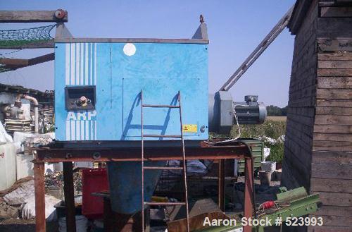 USED: ARP dual rotor shredder, type CS5011. 14 knives, cutting area 19.7" x 19.7" (500 x 500 mm). Driven by an 8 hp (5.5 kW) motor.