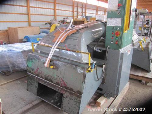 Used Bloapco 48" Triple Shaft Paper Shredder, Model 3CAXS-3048P. 9 Blade rotor driven by a 30 HP motor. 24" Feed, can be opened to 46". Approximate capacity 3,000 lbs per hour. Last used on paper sto...
