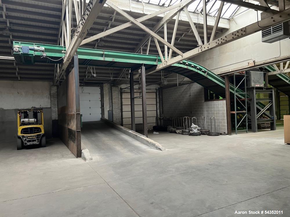 Used Bloapco (5) Shaft Cardboard Shredder. With 30hp motor, infeed & discharge conveyors.