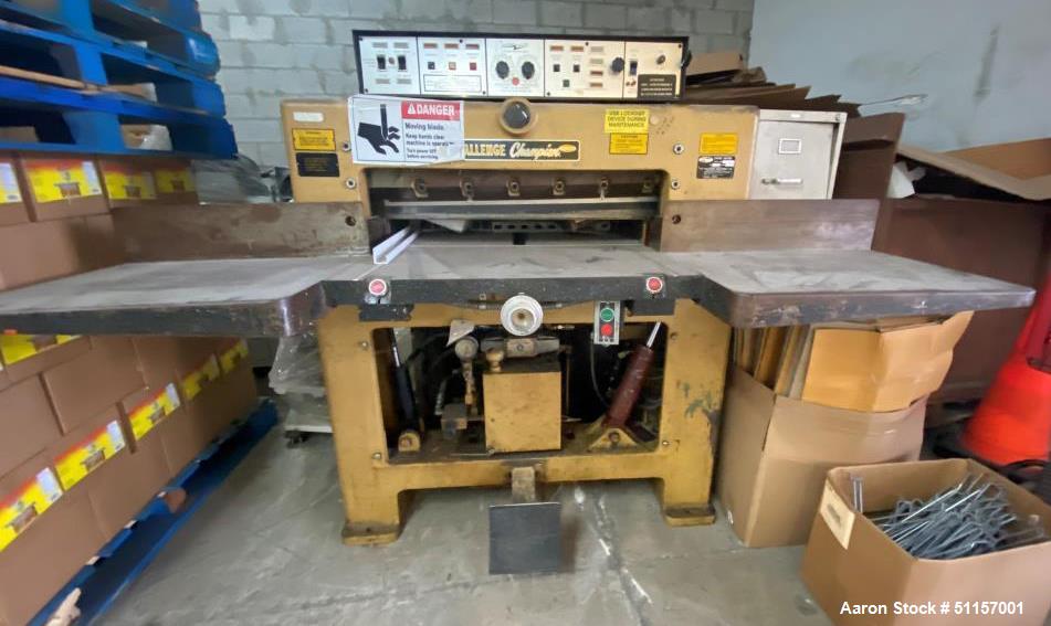 Used Challenge Champion Hydraulic Paper Cutter