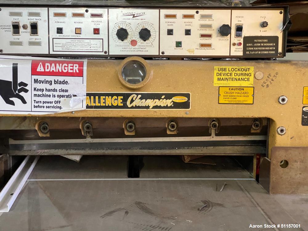 Used Challenge Champion Hydraulic Paper Cutter