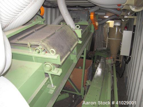 Used Chung Shun Industrial Shredder Line consisting of: (1) 40' sea container containing (1) Tung Shun crusher/shredder. Approximately 27 5/8'' x 35 1/2'' feed throat with hopper, 4'' thick hook kniv...