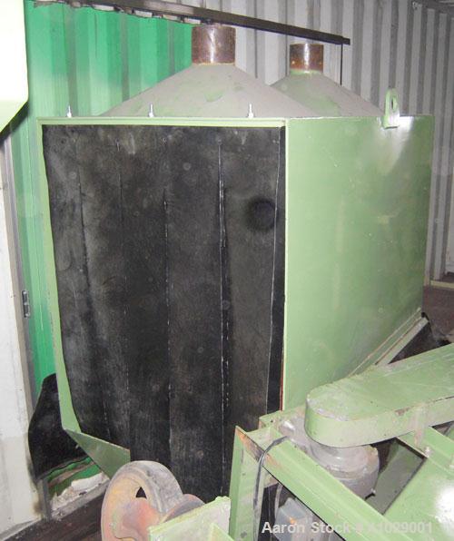 Used Chung Shun Industrial Shredder Line consisting of: (1) 40' sea container containing (1) Tung Shun crusher/shredder. Approximately 27 5/8'' x 35 1/2'' feed throat with hopper, 4'' thick hook kniv...
