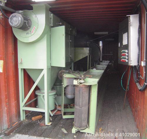 Used Chung Shun Industrial Shredder Line consisting of: (1) 40' sea container containing (1) Tung Shun crusher/shredder. Approximately 27 5/8'' x 35 1/2'' feed throat with hopper, 4'' thick hook kniv...