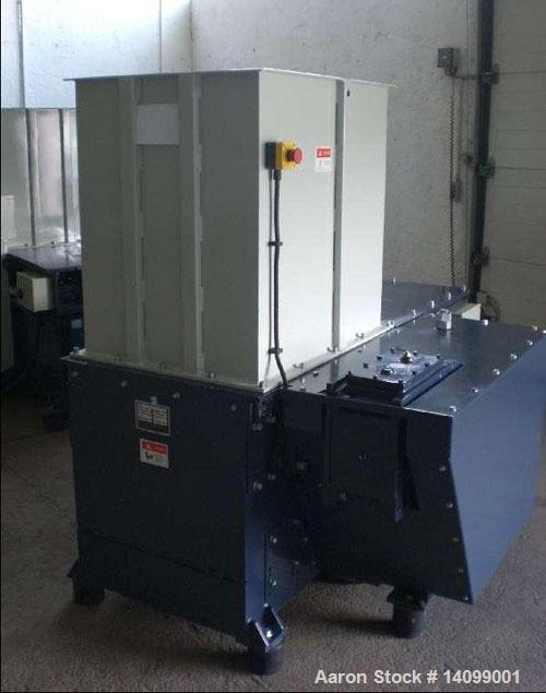Used Unused-DHB DH 600-K Single Shaft Shredder. 28 rotary knives with a size of 1.6" x 1.6" (40 x 40 mm), and 1 row of stationary knives, rotor width 23.6" (600 mm), rotor diameter 8.66" (220 mm), fe...