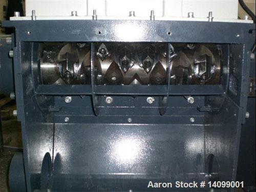 Used Unused-DHB DH 600-K Single Shaft Shredder. 28 rotary knives with a size of 1.6" x 1.6" (40 x 40 mm), and 1 row of stationary knives, rotor width 23.6" (600 mm), rotor diameter 8.66" (220 mm), fe...