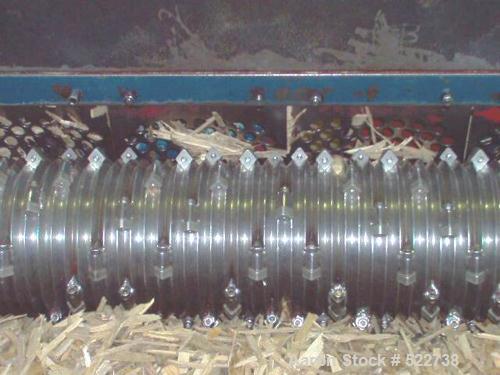 USED: Eco-Line single rotor shreder, model GT04-3-045, 75 hp. 14" diameter x 52" wide rotor, 31" ram stroke, 118 small cutters, 4 small cutter bars, 4 screens. Approximate overall dimensions: 100" x ...