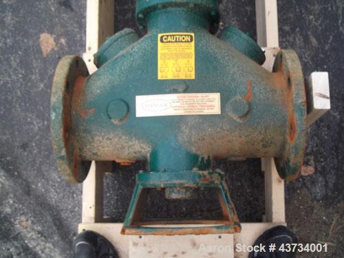 Used JWC International Muffin Monster Grinder, Model 30004T-1208. Flow rate 800 gallons per minute, 8" pipeline size, 1.60 psi pressure drop, 90 psi max pressure, 570 lbs. 5HP, 230 volt, single-phase.