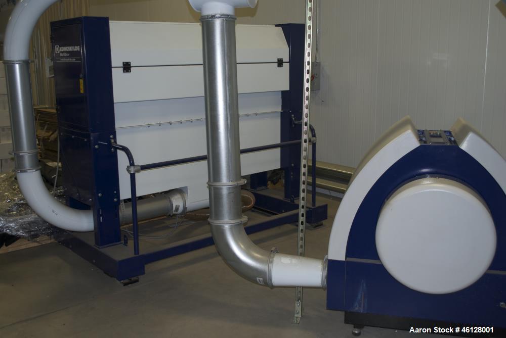 Used Kongskilde Multidicer, Model KM18, Paperboard Skeleton Frame Shredder. Includes: Infeed conveyors and control panels. Kongskilde Multiair 1100 (10 hp) blower 3 ph 460V. Kongskilde ITF160 inline ...