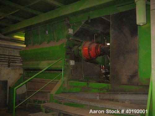 Used Used: Lindner Saturn 2500 Single Roll Shredder. Rotor diameter approximately 21.6" (550 mm), length 98" (2500 mm). Driven by 2 x 110 kw/150 hp. Used on plastics, films, wood and paper. Throughpu...