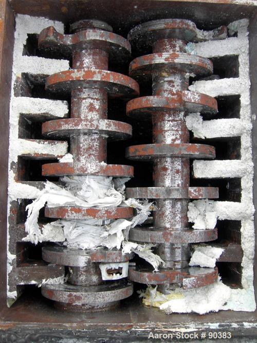 Used Carbon Steel Mitts & Merrill Twin Shaft Shredder, Model 1417