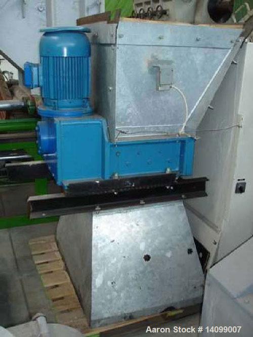 Used Moco AZ 7/S Two Shaft Shredder, 10 hp/7.5 kW, 50 hz, feed opening 15.8" x 19.7" (400 x 500 mm).