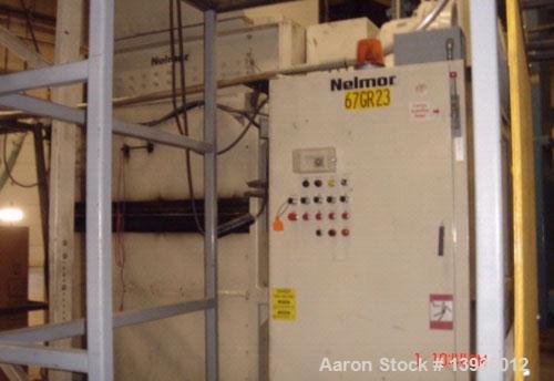 Used Nelmore Model 155240 Dual Stage Shredder/Granulator. Hopper opening 52" x 60", shredder feed throat opening 52" x 40", 50 hp, granulator feed throat opening 36" x 36", dual 25 hp motors. Include...