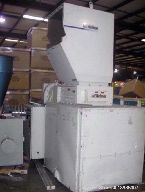 Used 1997 Nelmor Shredder/Granulator Combo. Nelmor SH2525, 25" x 25" cutting chamber area, 20 hp, dual rotor with auto reverse. Nelmor granulator with 12" x 29.5" opening, 3 blade rotor, blower and c...