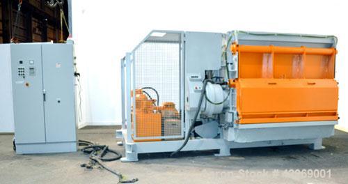 Used Linder Micromat Single-Shaft Shredder, Model MS2000, Carbon Steel. Approximately 22’’ Diameter (560mm) x 79.9’’ long (2030mm) cored rotor with approximately 104 staggered blades. 80" x 65" Feed ...